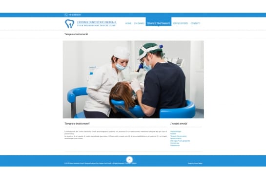 Progetto realizzato per Centro Dentistico Ortelli da Ermes Digital, Sudio grafico, web e seo Milano