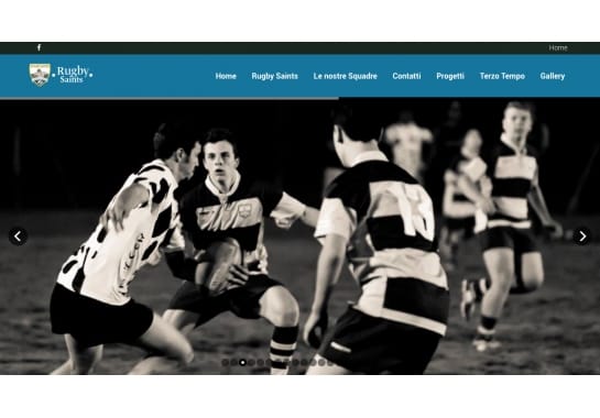 Progetto realizzato per Rugby Saints ASD da Ermes Digital, Sudio grafico, web e seo Milano
