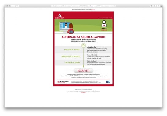 Progetto realizzato per Mondadori Education da Ermes Digital, Sudio grafico, web e seo Milano