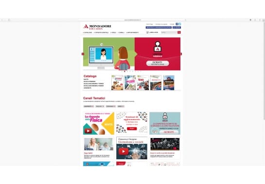 Progetto realizzato per Mondadori Education da Ermes Digital, Sudio grafico, web e seo Milano