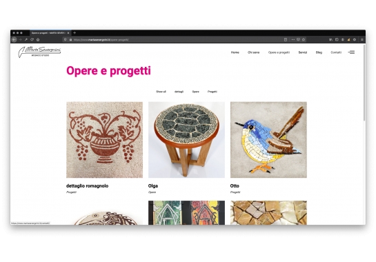 Progetto realizzato per Marta Severgnini - Studio Mosaico da Ermes Digital, Sudio grafico, web e seo Milano