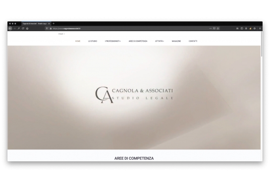 Progetto realizzato per Studio Legale Cagnola & Associati da Ermes Digital, Sudio grafico, web e seo Milano