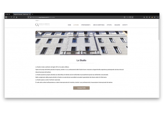 Progetto realizzato per Studio Legale Cagnola & Associati da Ermes Digital, Sudio grafico, web e seo Milano