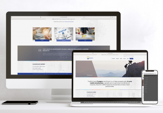 Progetto realizzato per Investimenti Solidali da Ermes Digital, Sudio grafico, web e seo Milano