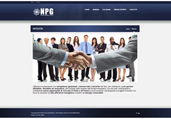 Progetto realizzato per NPG da Ermes Digital, Sudio grafico, web e seo Milano