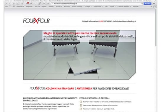 Progetto realizzato per RAISED FLOOR TECHNOLOGY da Ermes Digital, Sudio grafico, web e seo Milano