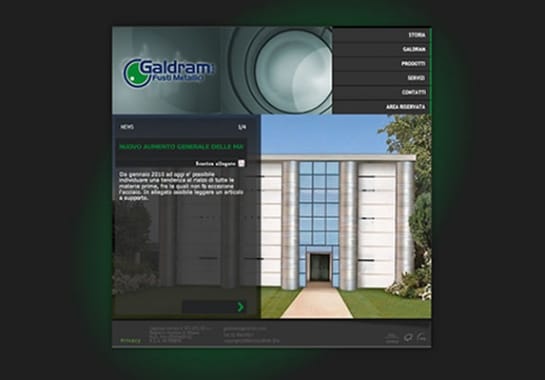 Progetto realizzato per GALDRAM da Ermes Digital, Sudio grafico, web e seo Milano