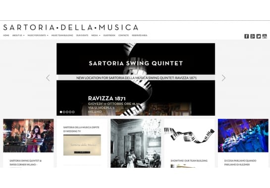 Progetto realizzato per Sartoria della Musica da Ermes Digital, Sudio grafico, web e seo Milano