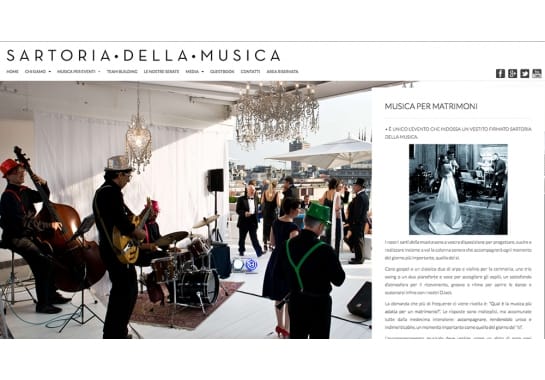 Progetto realizzato per Sartoria della Musica da Ermes Digital, Sudio grafico, web e seo Milano
