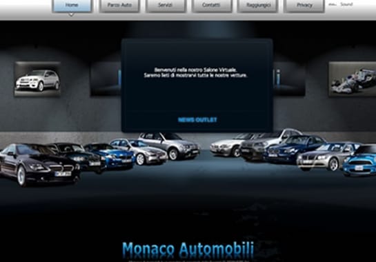 Progetto realizzato per MONACO AUTOMOBILI da Ermes Digital, Sudio grafico, web e seo Milano