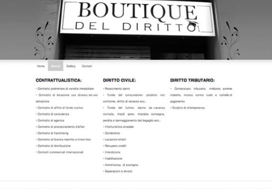 Progetto realizzato per BOUTIQUE DEL DIRITTO da Ermes Digital, Sudio grafico, web e seo Milano